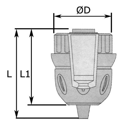 Borepatron 0,8-10 mm med lås gevind 3/8-24UNF (Stål)